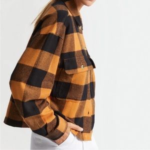 Brixton orange crop flannel